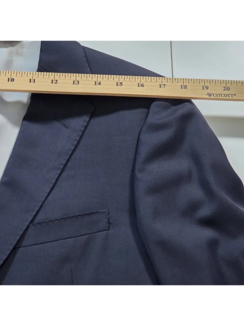 Samuelsohn Blazer Men 40R Navy Colombo Icewool Super 150s Canada Union Made Edgy